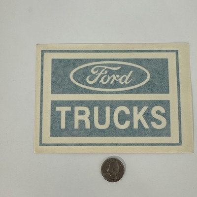 Vintage Ford Trucks Vinyl Decal Quality Logo Sticker TEAL 4.5'' x 6.25'' NOS