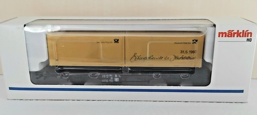 Märklin HO 94020 PSM 62-01 Tragwagen mit 2 Containern in OVP | Condition: Gebraucht