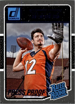 #ad 2016 Donruss Press Proofs Blue #390 Paxton Lynch RR FB $1.50