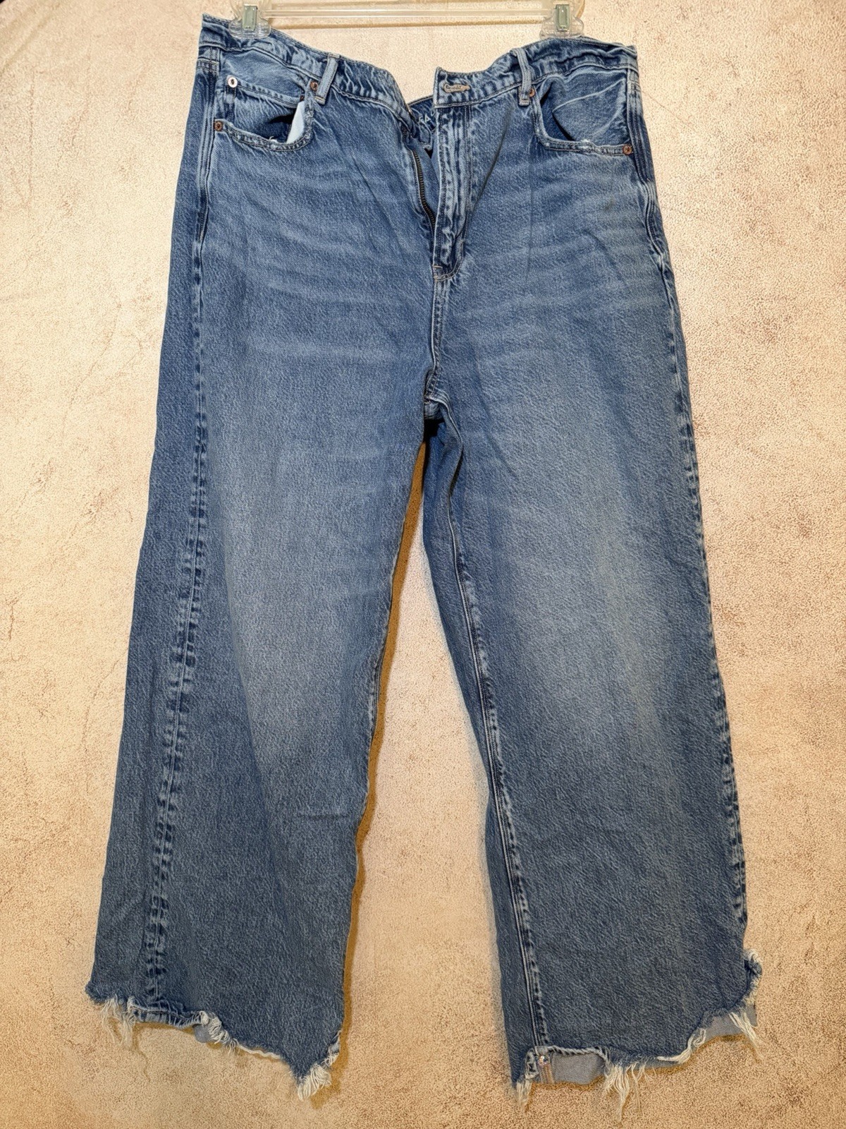 American Eagle Super High Rise Baggy Wide Leg Jeans Women’s Size 18