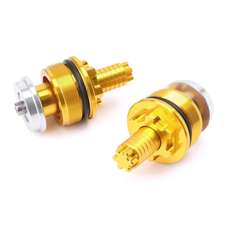 Tapa de tornillo amortiguador horquilla delantera motocicleta para Yamaha YZF-R25/R3 dorado Foto 3 de 4