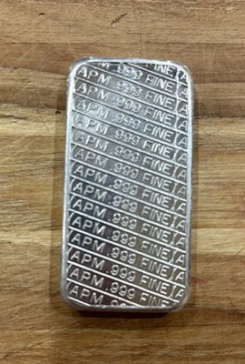APM 5 Troy Ounce .999 Fine Silver Bar – Bullion Bar Total 5 Troy