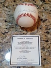 Signed Mickey Mantle baseball with Certificate of Authenticity