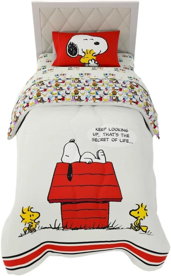 Conjunto de ropa de cama reversible Snoopy y Woodstock Foto 3 de 4