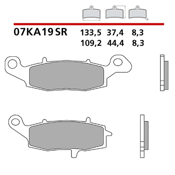 Brembo VORDERRADBREMSBELAGE-KIT FUR Kawasaki VN Classic Special Ed. 16.11.07KA19-image