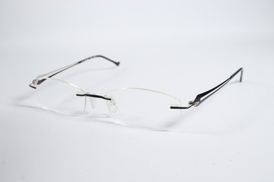 Stepper Brille STS-70201 Unisex Schwarz Randlos Metall Eyewear Brille Brillengestell