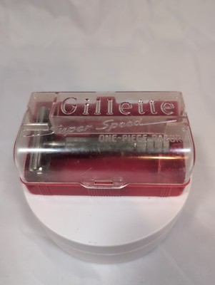 Vintage Gillette Super Speed One-Piece Razor w/ Original Red Case