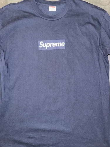 Supreme Box Logo L/S Tee shirt manches longues "Marine" Bogo T Shirt FW20 Taille Medium