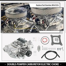 New 4 Barrel 650 Cfm Brawler Double-pumper Carburetor Electric Choke Br-67255