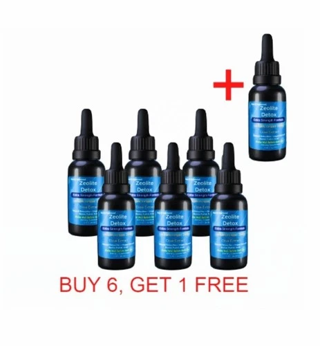 Zeolite Liquid HEAVY METAL Detox Support, Extra Strength CLEANSE Buy 6 + 1 FREE