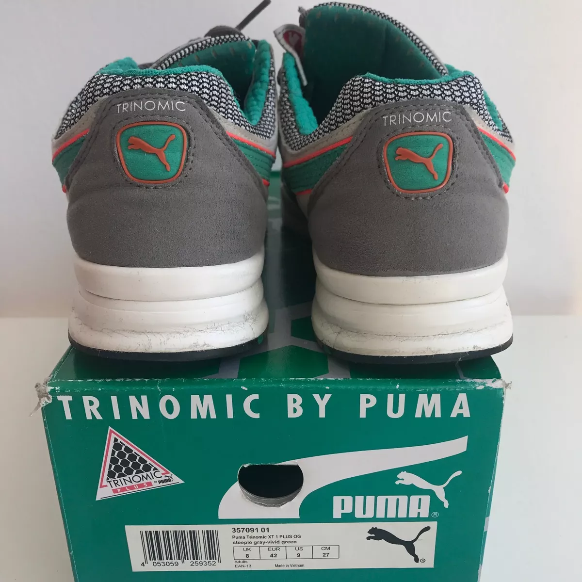 Puma Trinomic XT 1 Plus OG Steeple Gray Vivid Green US9 UK8 CM27 | eBay