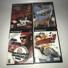 PS2 Lot Of 4 Racing Games Burnout 3 Nascar IHRA Saturday Night Speedway