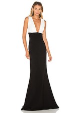 NEW JILL STUART COLORBLOCK V NECK DRESS GOWN ...