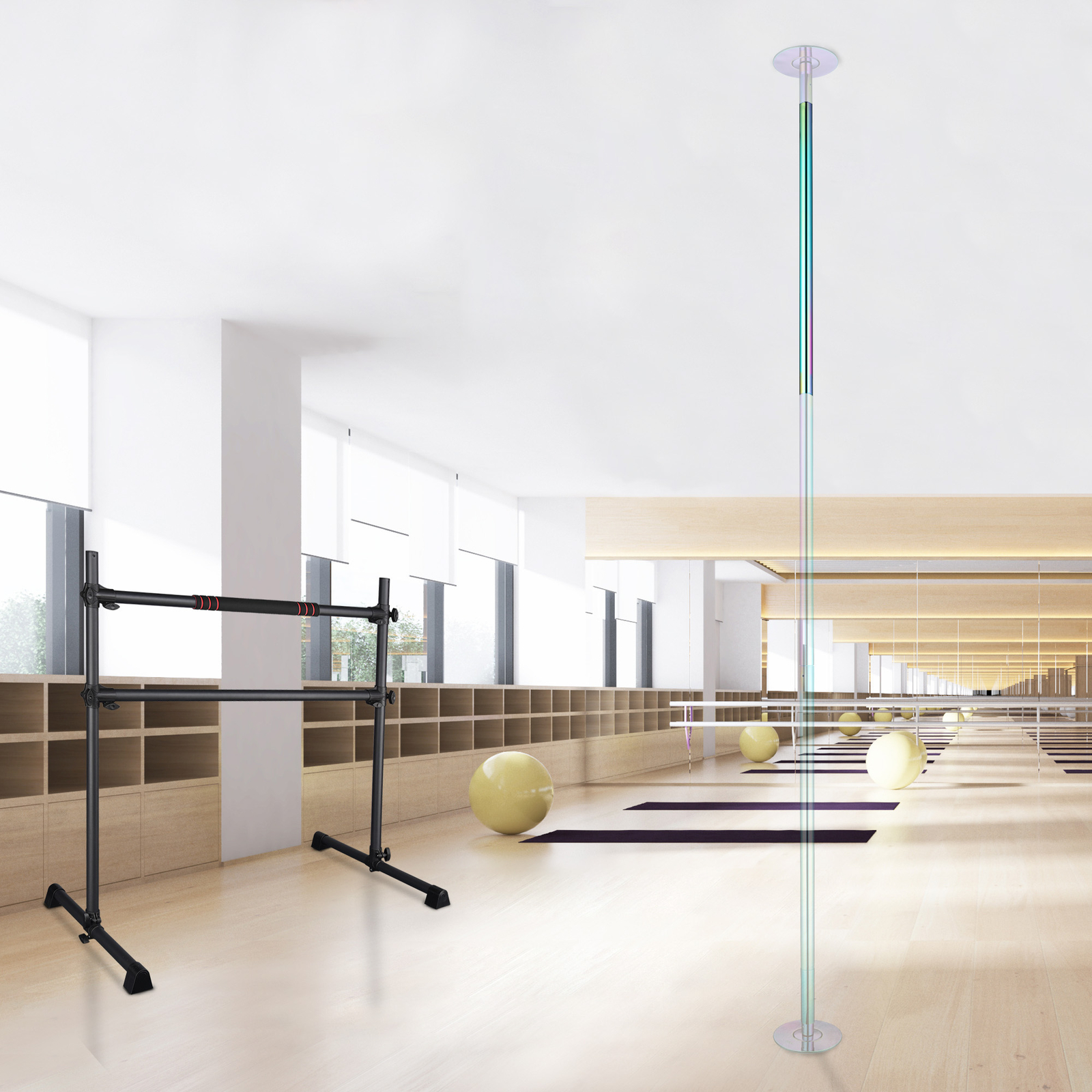 Yescom 3.4 FT New Chrome Dancing Pole Extension for 45 mm Spinning Pole,Colorful