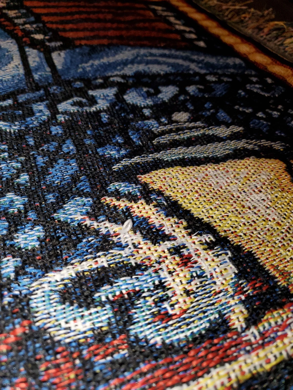 Super Bowl XLVII Multicolor Tapestry Woven Blanket New Orleans 2013 Mardi Gras