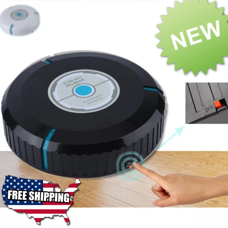 Smart Robot Vacuum - Automatic Floor Cleaner Sweep Dust Sweeping Carpet Black US