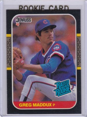 GREG MADDUX ROOKIE CARD 1987 Donruss Baseball Chicago Cubs Atlanta