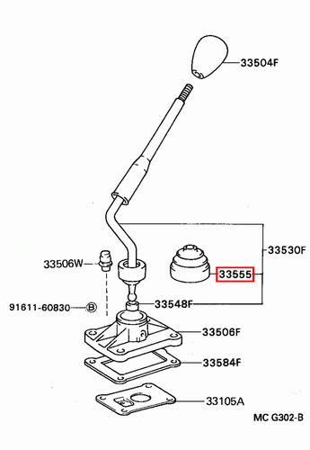 Genuine Hilux LN105 LN100 KZN205 KZN165 KZN130 KDN170 Gear Shift Lever Boot - Picture 15 of 20