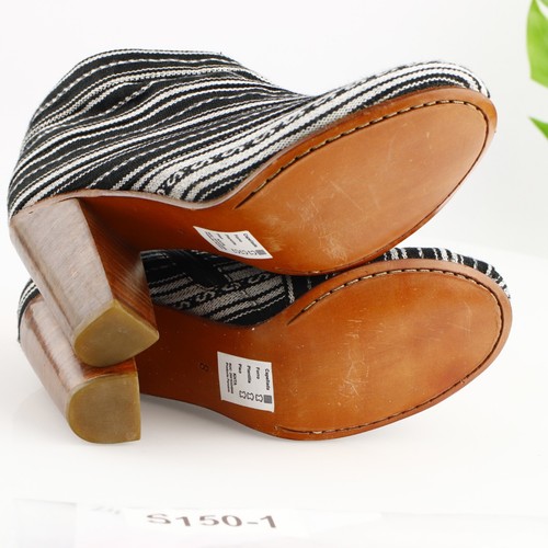 Fortress of Inca Womens Boot Size 8 Black White Blanket Wooden Block Heel Bootie - Picture 8 of 16