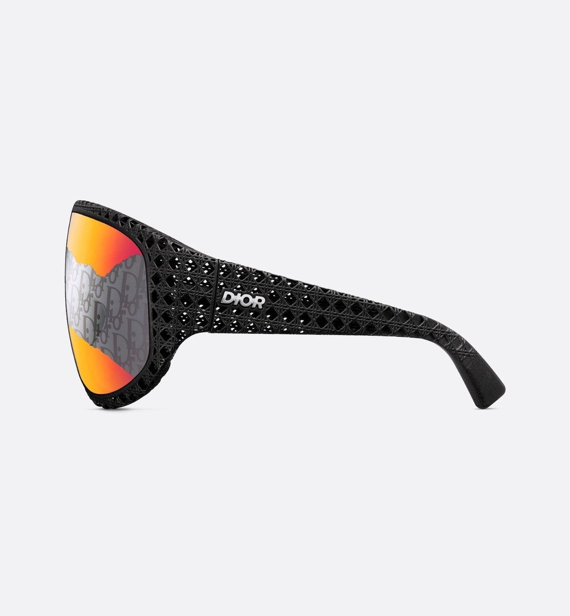 CHRISTIAN DIOR 3D Cannage Black Mirror Dior Print Oblique