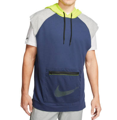 nike dry sleeveless fleece hoodie