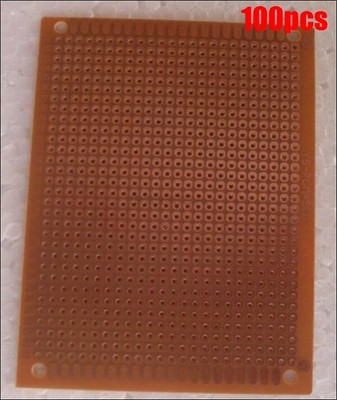 100Pcs Universal Printed Circuit Panel Board Prototype Pcb 7X9CM Breadboard I vg