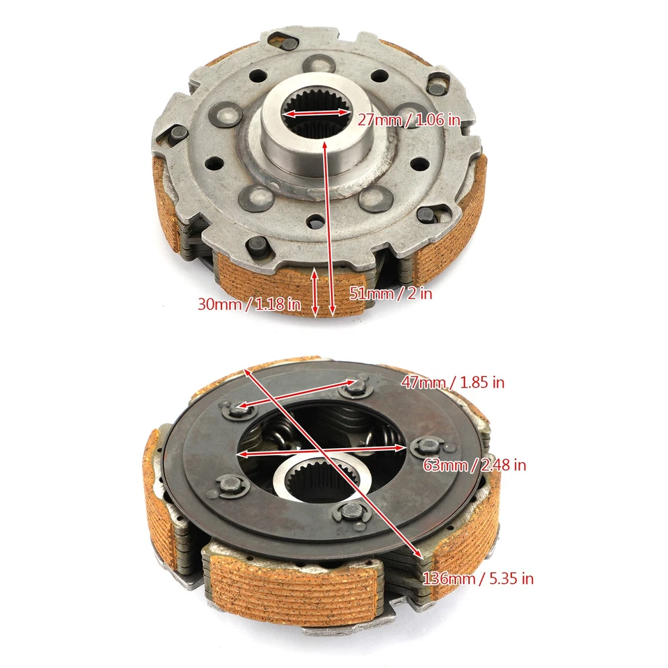 Wet Clutch Shoe Carrier Assy w/Spring Fit HISUN UTV ATV 500 700 COLEMAN BENNCH A Foto 4 de 4