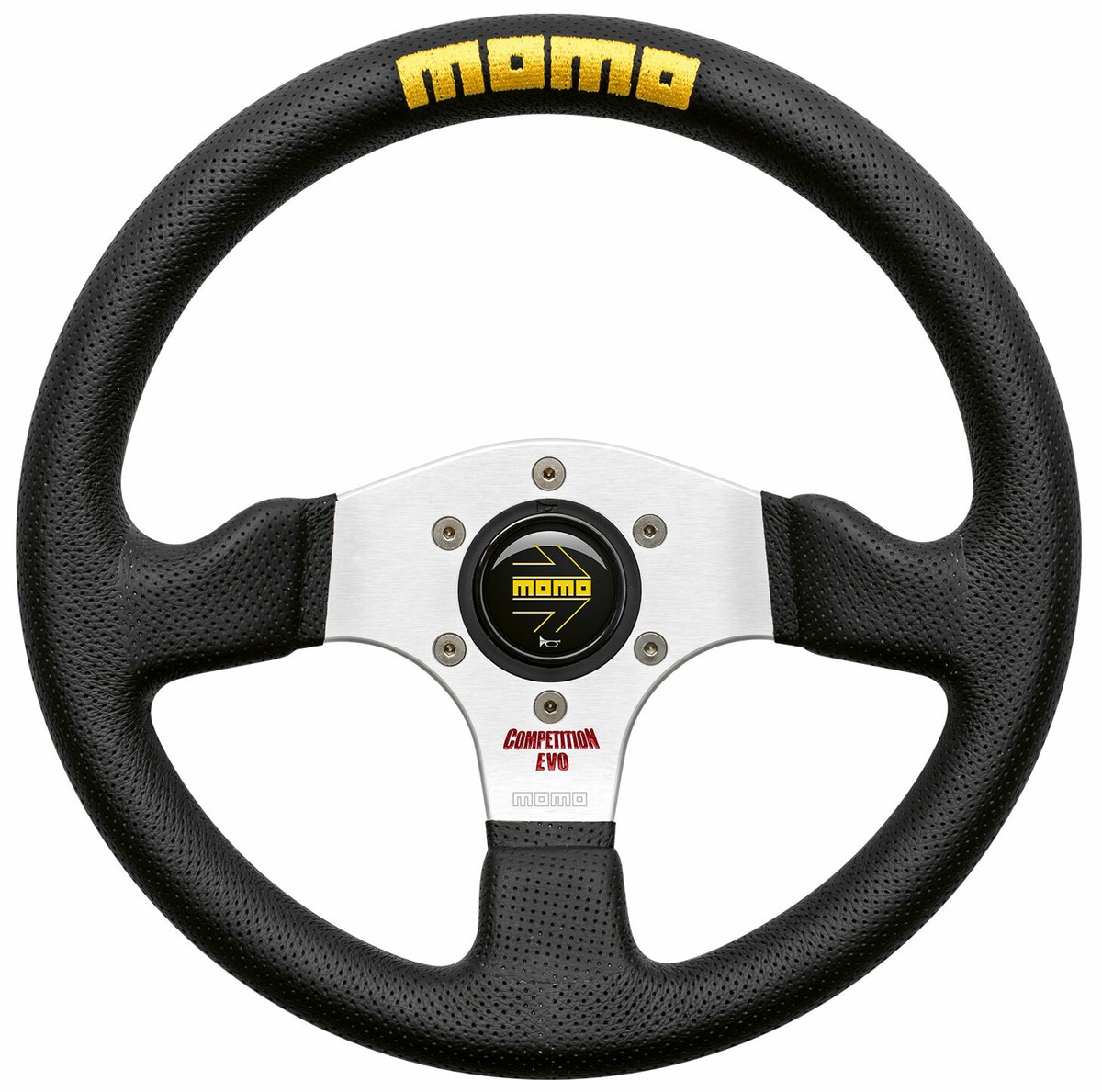 momo COMPETITION EVO ステアリング 320mm Momo Competition EVO 320mm Black Leather Steering Wheel