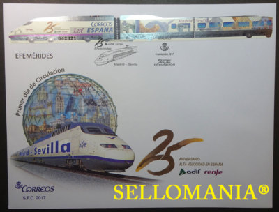 2017 Aniversario Alta Velocidad Ave 5179 Spd Fdc Tren Train Adif Renfe Tc20863 Ebay