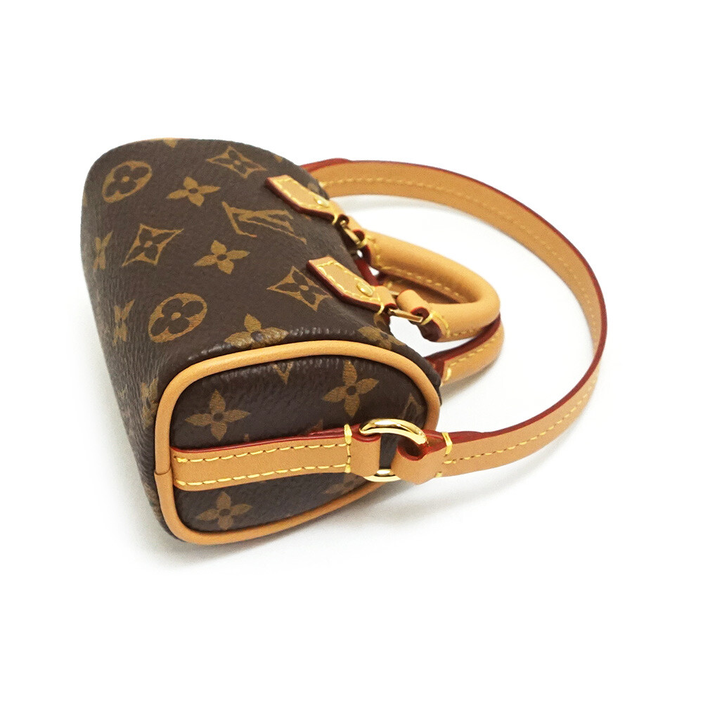 AUTH LOUIS VUITTON MICRO SPEEDY BAG CHARM MINI POUCH BROWN M00544  
