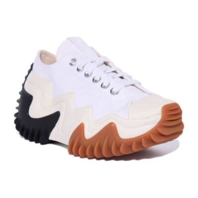 Converse 172896C Run Star Motion Ox Unisex Plateau Trainer In Weiß Größe UK 2-8