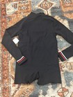 NWT FOREVER 21 Black Bodycon Ribbed Zip Up Jumpsuit Romper  Size L — photo 1