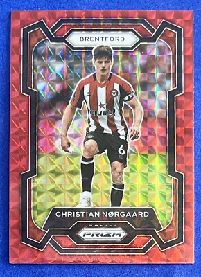 Christian Norgaard 2023-24 Panini Prizm Premier League RED MOSAIC #146 BRENTFORD