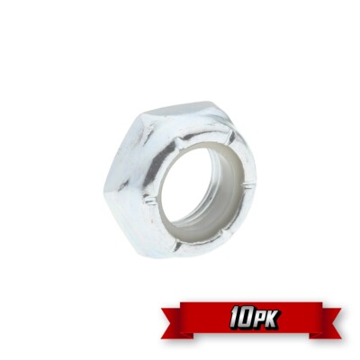 Jam Nylock Nut (Nylon Insert Lock Nut), 10-32 Thread, Aluminum {10pk}