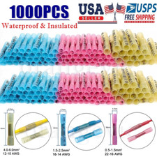 1000PCS Electrical Heat Shrink Butt Wire Crimp Connectors Terminals Waterproof