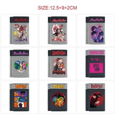 Dan Da Dan Print Geldbörse Herren Damen Mode Münzkarten Dreifach Knopf Geldbörse