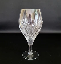 Stratford Crystal Iced Tea Glass  by Royal Doulton Cut Fans & Criss-Cross - One
