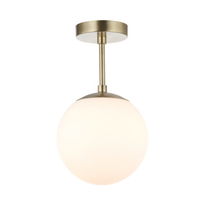 Traditionelle Glaskugel IP44 Badezimmer Deckenleuchte aus antikem Messing...