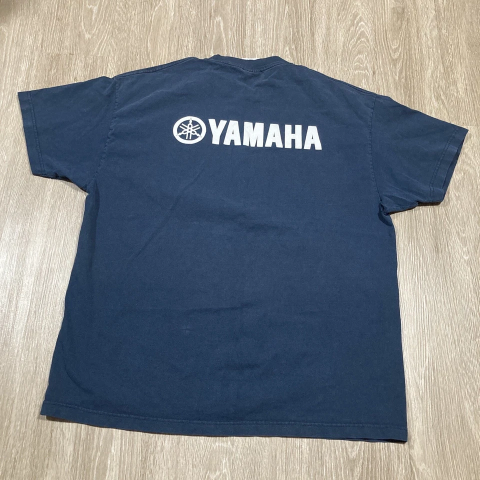 Yamaha Shirt 2XL 00s Y2k Racing Race Motocross Motorcycle Biker Spell-out Tee - Image 2 of 4