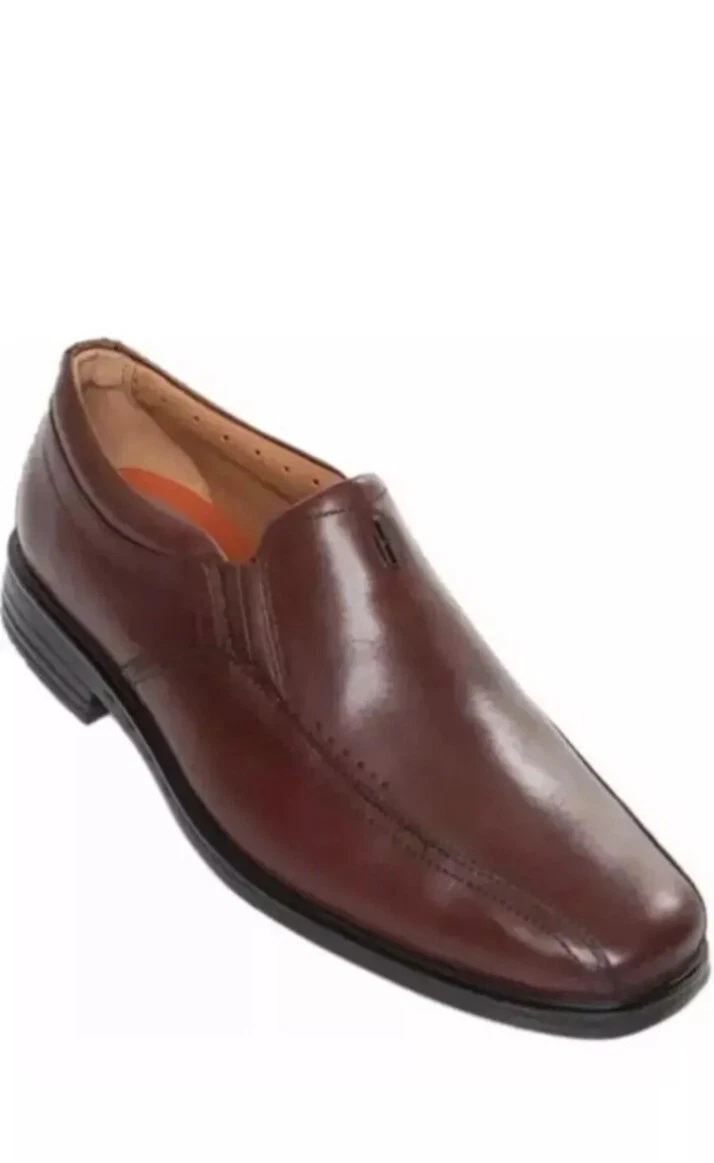 Scarpe Clarks da uomo Un Sheridan Go in pelle marrone taglia UK 7 H EUR 41