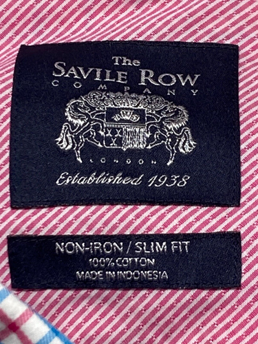 The Savile Row Company Slim Fit Long Sleeved Multi colored Shirt Size XL 17-17.5 - Picture 4 of 7