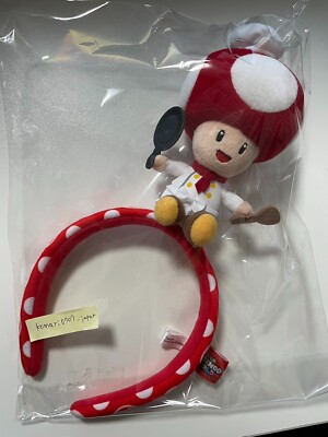 Super Nintendo World Red and White Toad Chef Plush Headband USJ Chef Toad Headband Super Nintendo World | Mercari main image 4