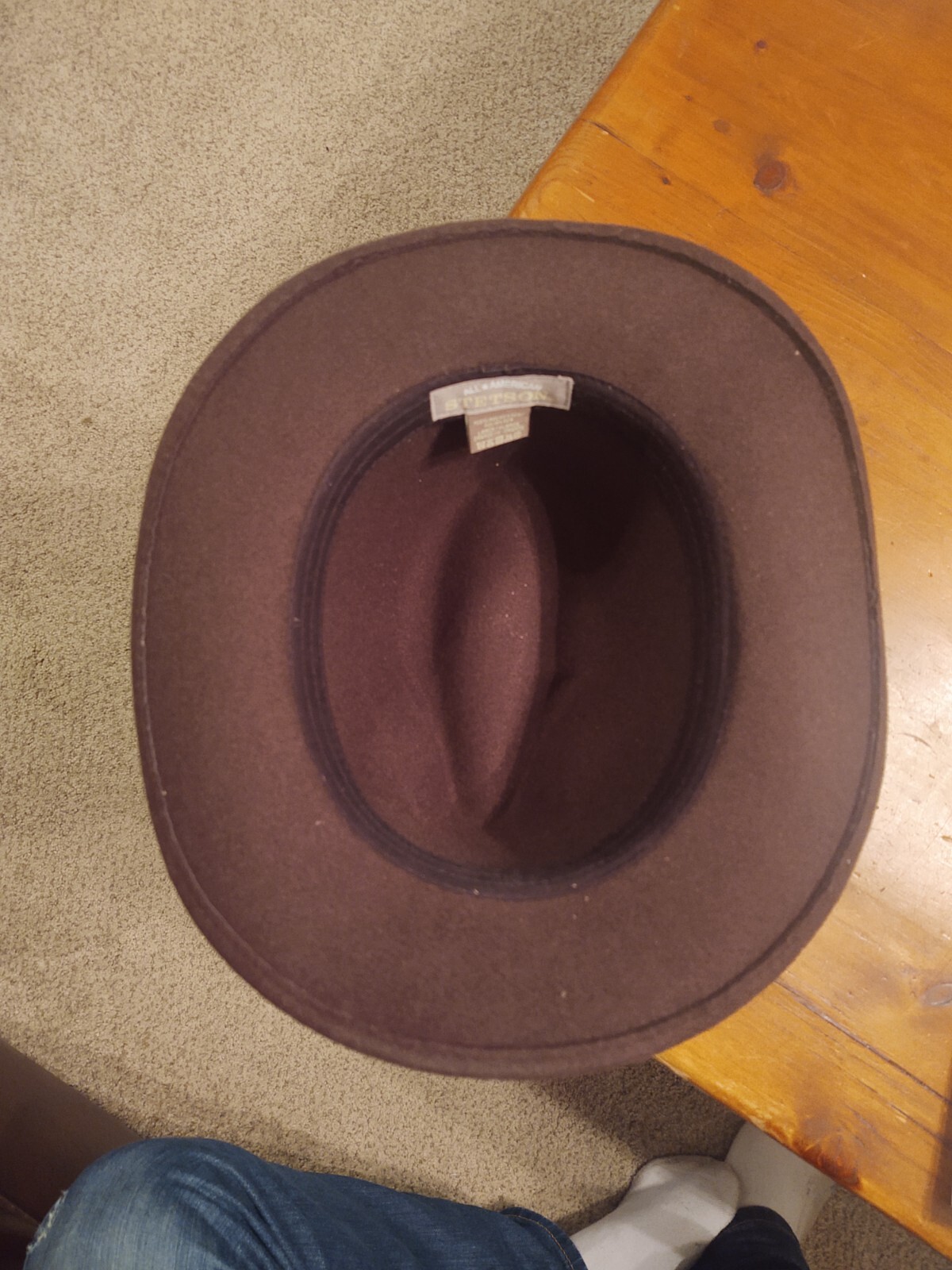 Stetson All American Hat Brown Round Fedora RN 31905 13"X12" eBay