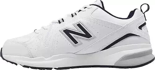 New Balance 608 v5 White Navy Men's Casual Comfort Training Shoes (EEEE)