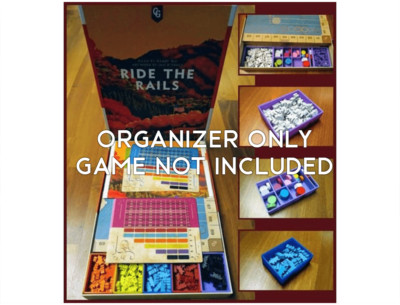 Ride The Rails with Expansion Board Game Insert / Organizer 