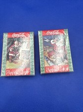 Sealed Vintage 1992 Coca-Cola Playing Cards Christmas Santa Claus Lot of 2