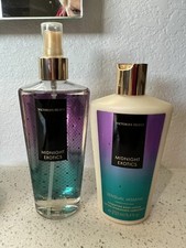 2PC VICTORIA'S SECRET SENSUAL JASMINE MIDNIGHT EXOTICS BODY MIST  BODY LOTION