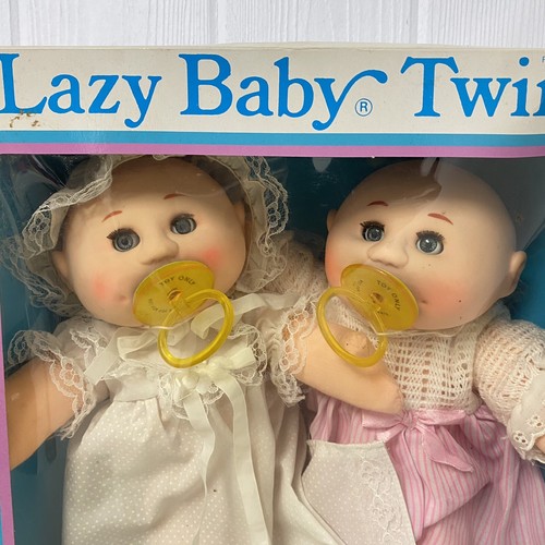 Vintage 90s Uneeda Lazy Baby Twins Soft baby dolls by pacifiers in Box eBay