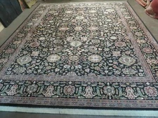 8'8" X 10'6" Karastan Chahar Mahal Sultanabad Pattern # 608 Wool Rug Dark Brown