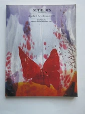 Sotheby's London Auction Catalog Applied Arts from 1880 Nov 3, 1995